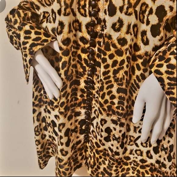 A.L.C. Leopard Prt. Silk Babydoll Mini Dress-New-8 - Picture 4 of 9